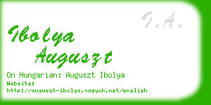 ibolya auguszt business card